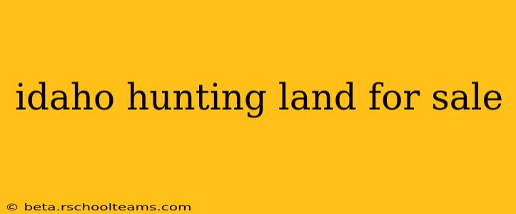 idaho hunting land for sale