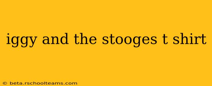 iggy and the stooges t shirt