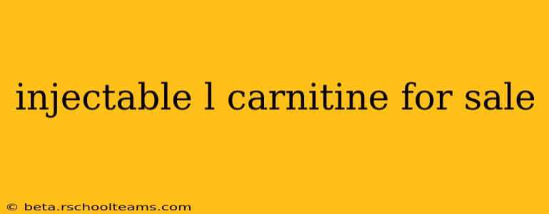 injectable l carnitine for sale