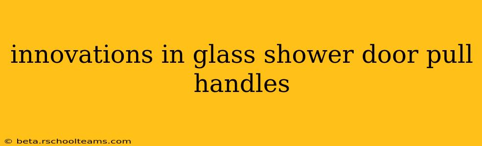 innovations in glass shower door pull handles