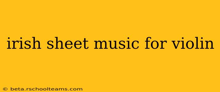 irish sheet music for violin