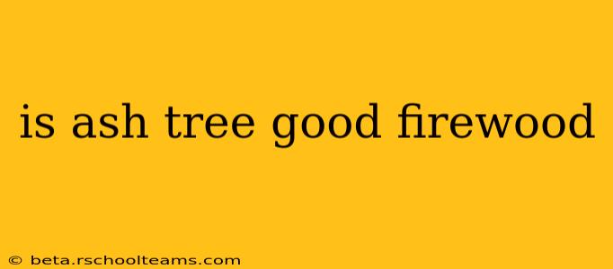 is ash tree good firewood