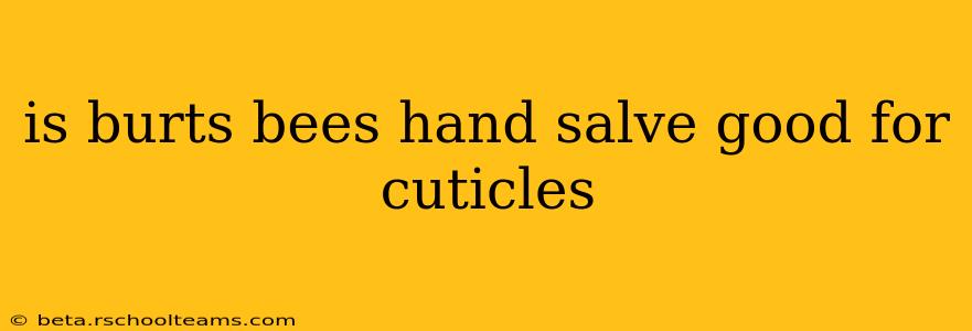 is burts bees hand salve good for cuticles