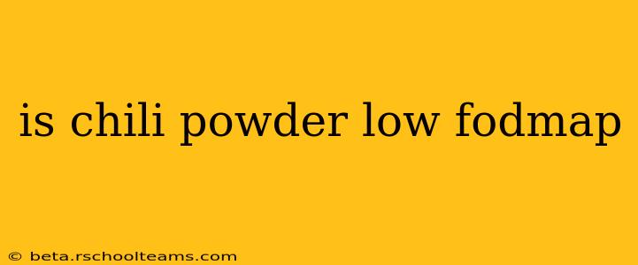 is chili powder low fodmap