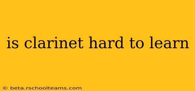is clarinet hard to learn
