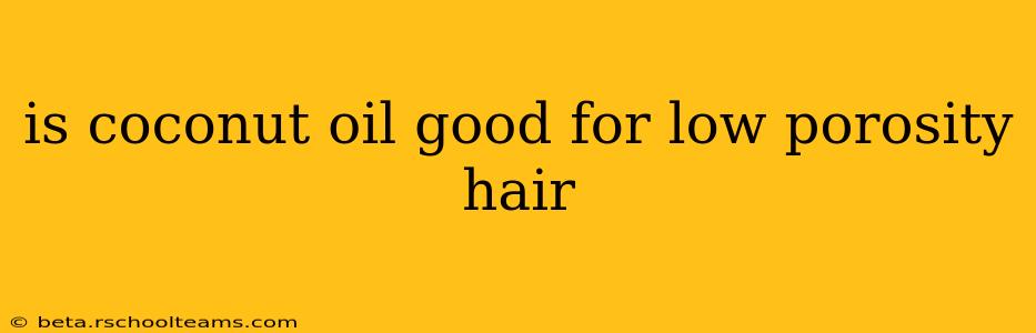 is coconut oil good for low porosity hair