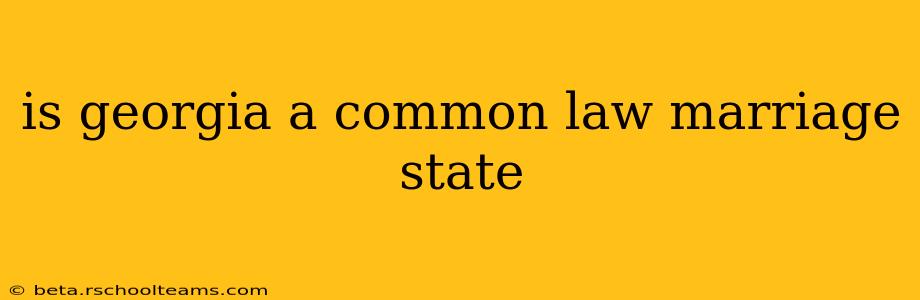 is georgia a common law marriage state