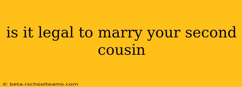 is it legal to marry your second cousin