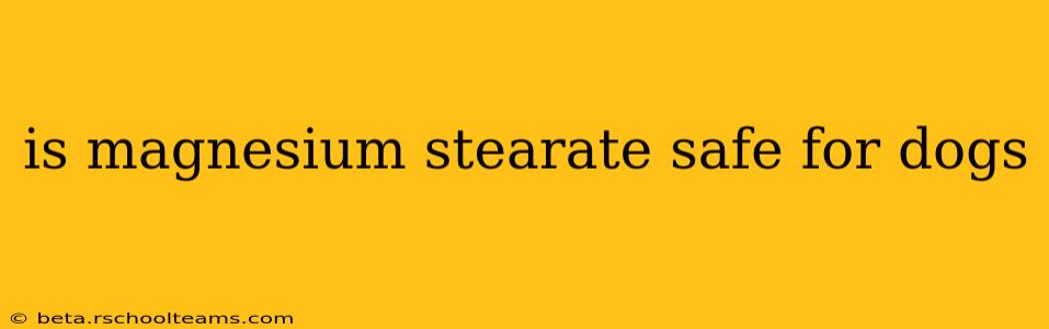 is magnesium stearate safe for dogs