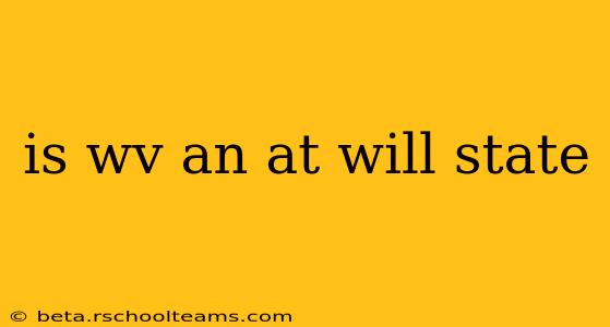 is wv an at will state