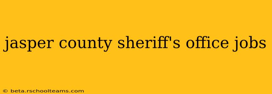 jasper county sheriff's office jobs