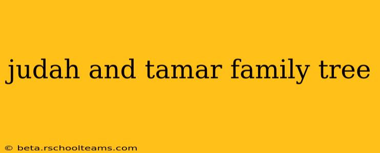 judah and tamar family tree