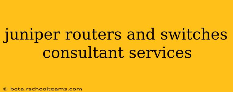 juniper routers and switches consultant services