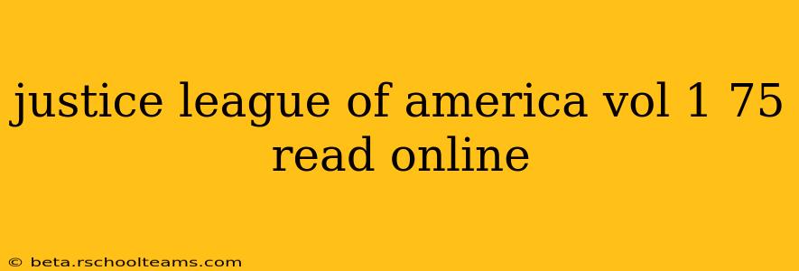 justice league of america vol 1 75 read online