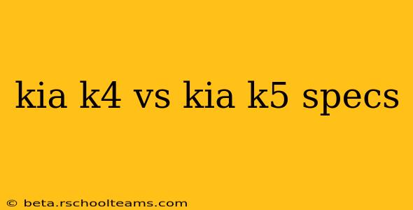 kia k4 vs kia k5 specs