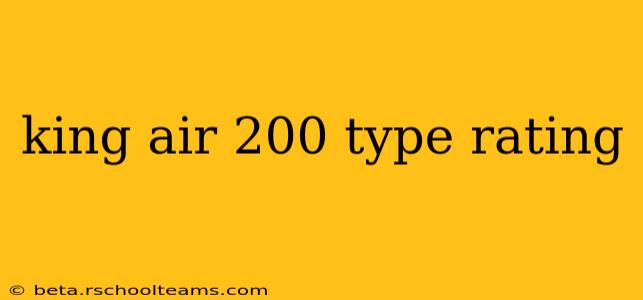 king air 200 type rating