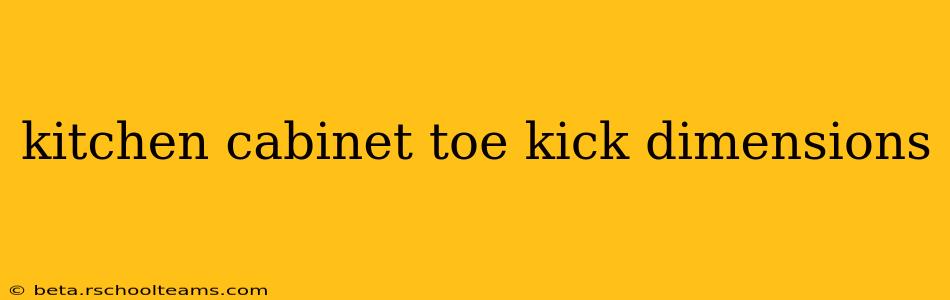kitchen cabinet toe kick dimensions