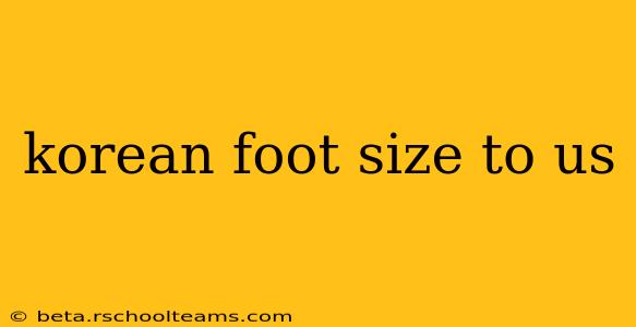 korean foot size to us
