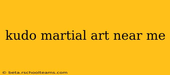 kudo martial art near me