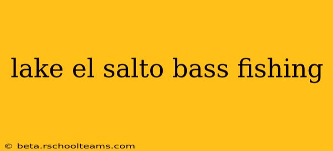 lake el salto bass fishing