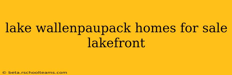lake wallenpaupack homes for sale lakefront