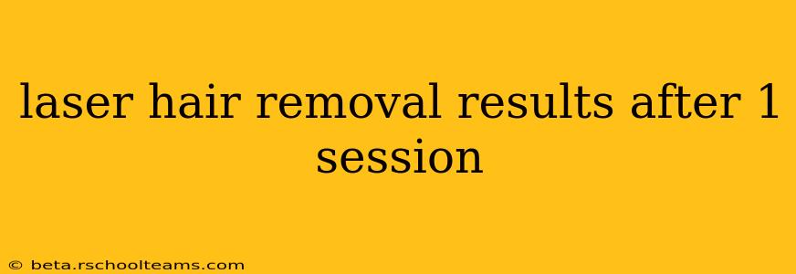 laser hair removal results after 1 session