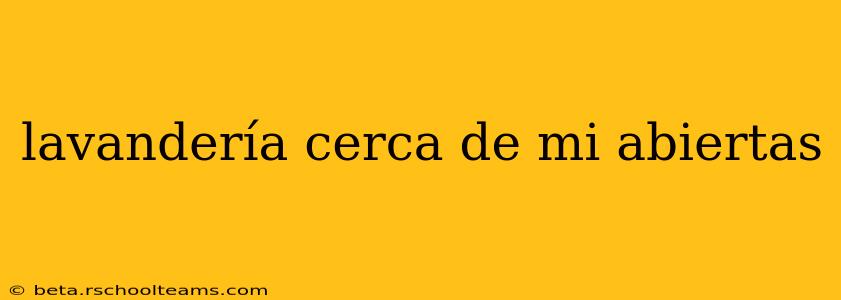 lavandería cerca de mi abiertas
