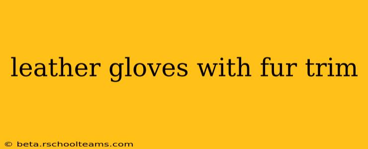 leather gloves with fur trim