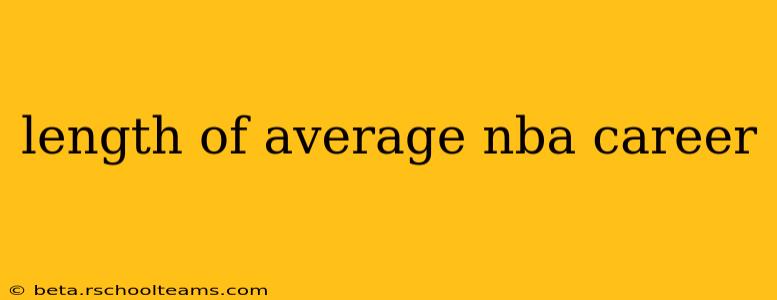 length of average nba career