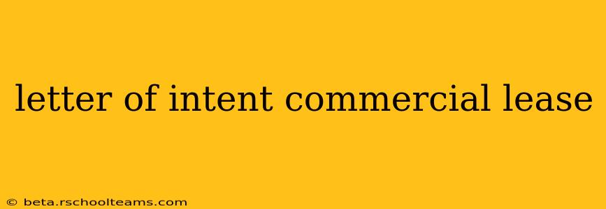 letter of intent commercial lease