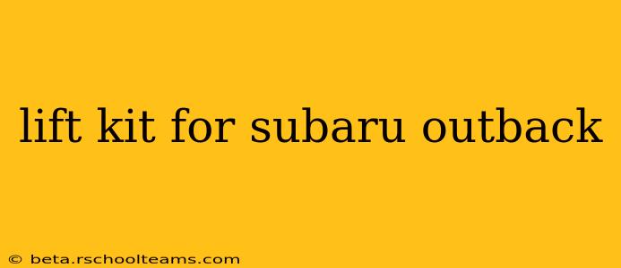 lift kit for subaru outback