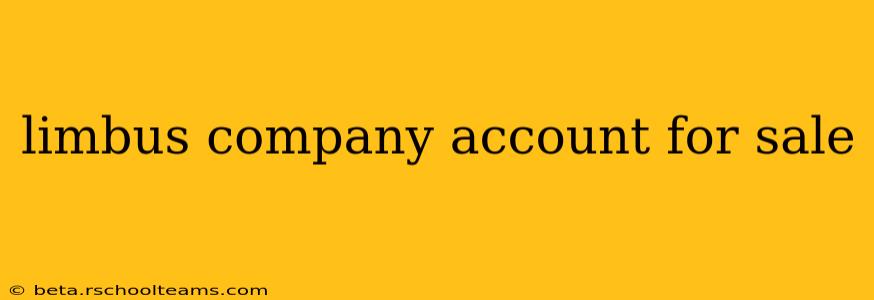limbus company account for sale