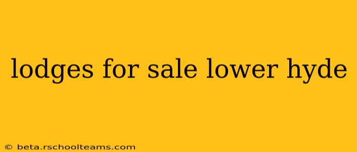 lodges for sale lower hyde