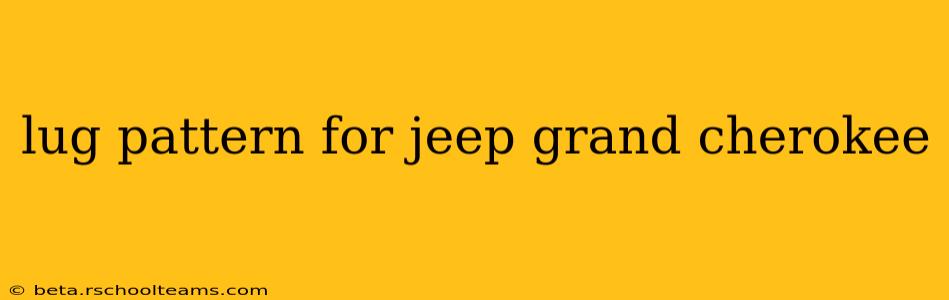lug pattern for jeep grand cherokee