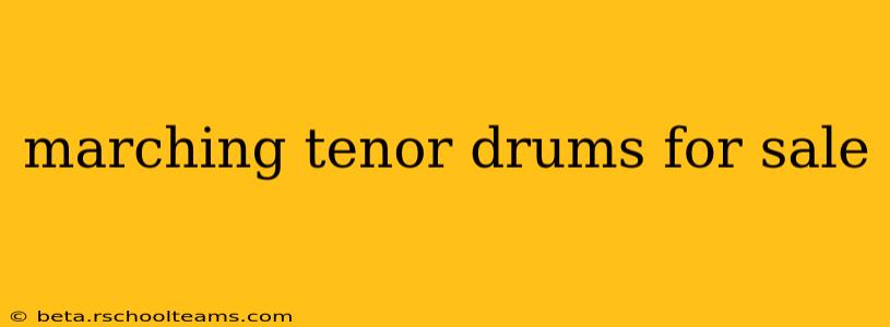 marching tenor drums for sale