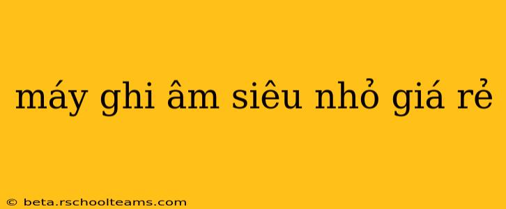 máy ghi âm siêu nhỏ giá rẻ