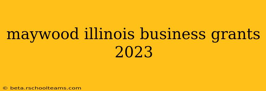 maywood illinois business grants 2023