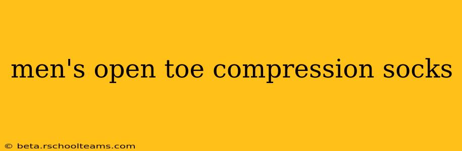 men's open toe compression socks