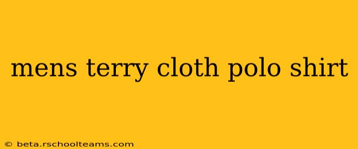 mens terry cloth polo shirt