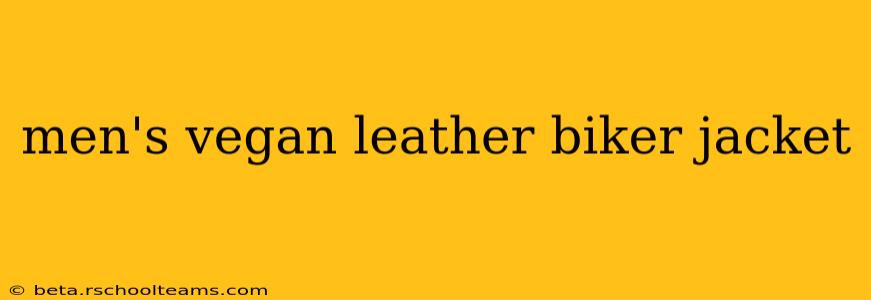 men's vegan leather biker jacket