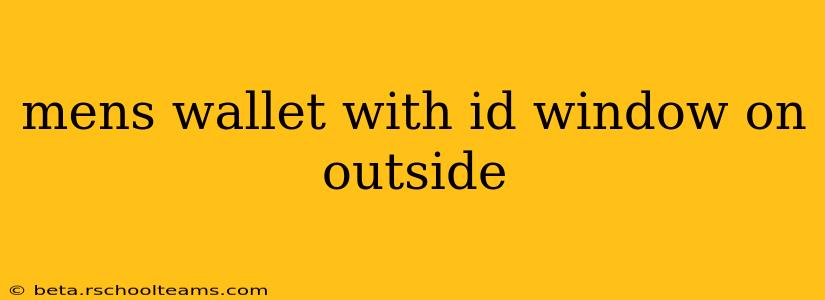 mens wallet with id window on outside