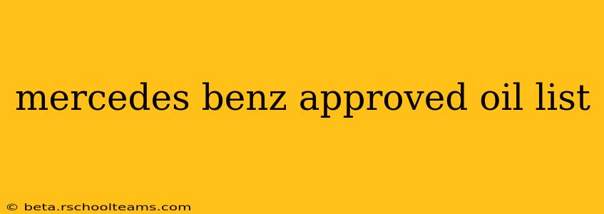 mercedes benz approved oil list