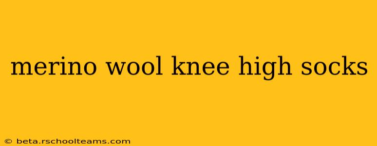 merino wool knee high socks
