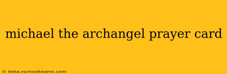 michael the archangel prayer card