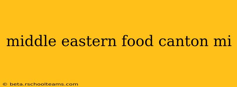 middle eastern food canton mi