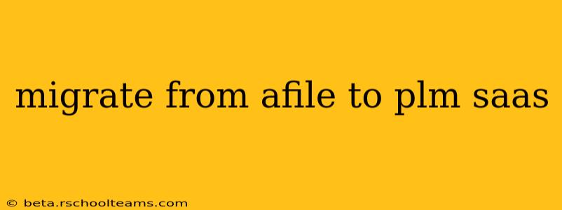 migrate from afile to plm saas