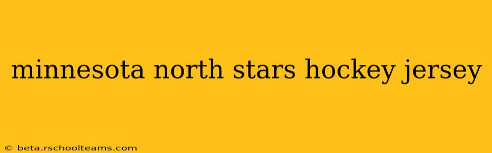 minnesota north stars hockey jersey