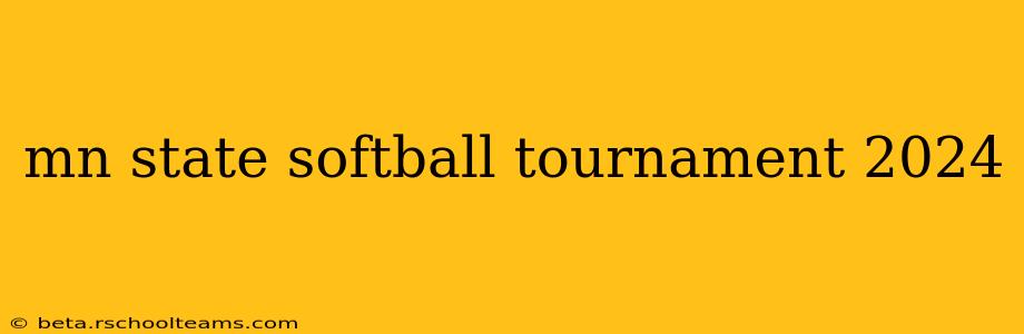 mn state softball tournament 2024