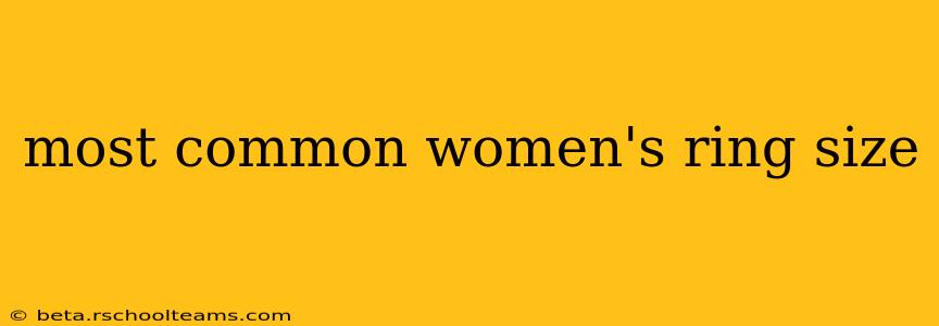 most common women's ring size