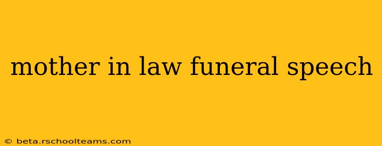mother in law funeral speech